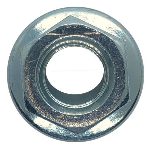 Gls 100 Pzs Tuerca Flange Dentada Galvanizada 3/8 Std