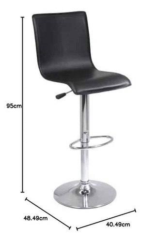 Banqueta Ecocuero Con Respaldar Alto X 2 Unidades Cromado Blanco
