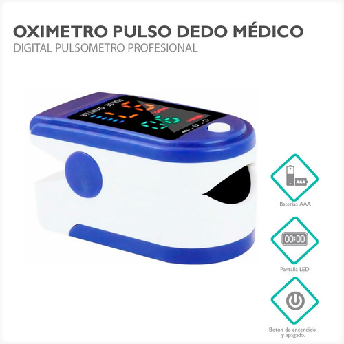 Oximetro Pulso Dedo Médico  Digital Pulsometro Profesional