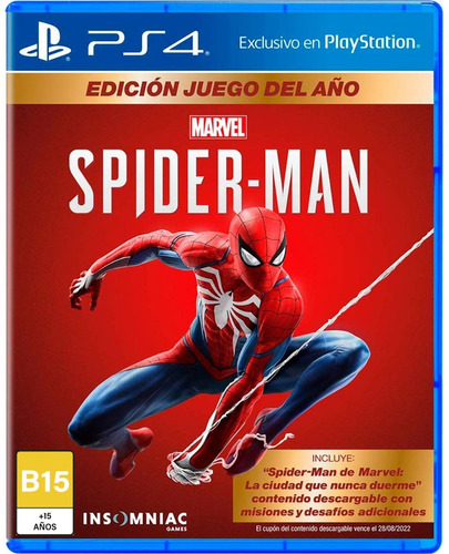 Marvel's Spider-Man  Spider-Man Game of the Year Edition Sony PS4 Físico