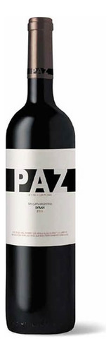 Vino tinto Syrah PAZ 2014 bodega Finca Las Moras 750 ml