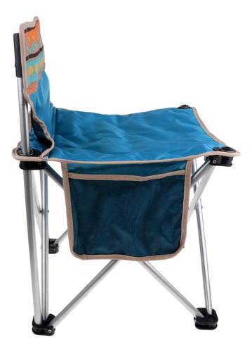 Asiento Plegable Compacto Con Bolsa De Almacenamiento Azul