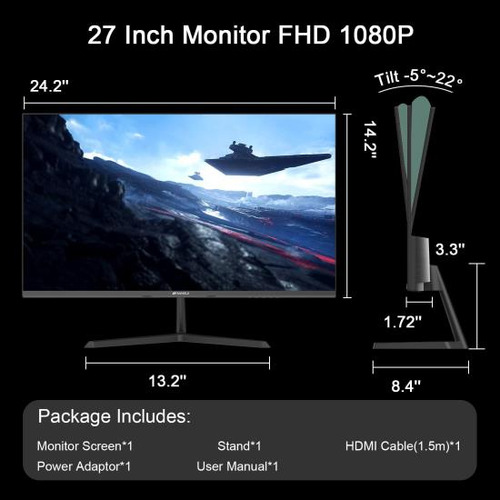 Monitor Sansui De 27 Pulgadas, Monitor De Computadora Ips 10