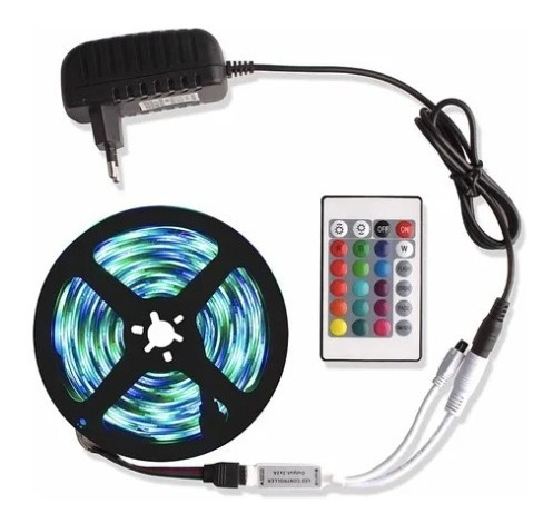 Cinta Led Multicolor Autoadhesiva 5 Metros Control Remoto