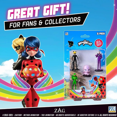 Miraculous Ladybug Pencil Toppers Adornos Lápiz Purple