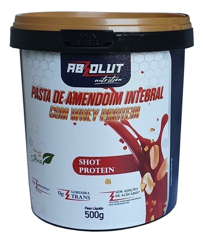 Pasta De Amendoim Integral Sabor Shot Protein 500g Absolut