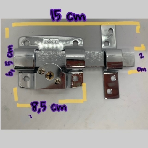 Imagen 2 de 5 de Kit Juego 4 Cerrojos Pasadores Llave Cruz Bronzen Premium