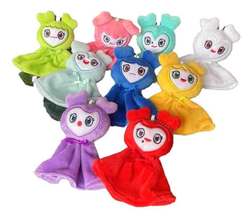 9 Pcs De Delantal De Peluche Llavero Colgante Muñecas