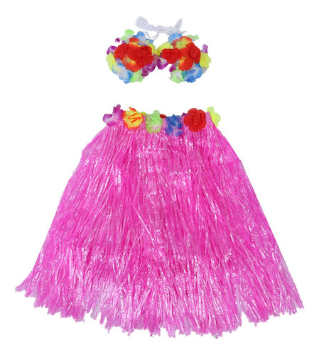 Conjunto De 24 Guirnaldas Con Falda De Hierba Hawaiana Con F