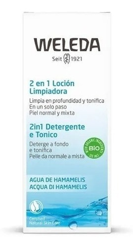 Imagen 2 de 2 de Weleda 2en1 Loción Limpiadora Desmaquillante Tonifica 100ml