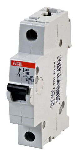 Imagen 2 de 4 de Interruptor Termomagnetico Para Riel Din 1 Polo Abb