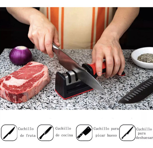 Afilador Cuchillos Cocina Profesional Chef Portatil Manual