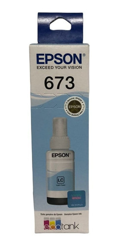 Botella De Tinta Epson 673 T673 Cian Claro Nuevo Y Facturado