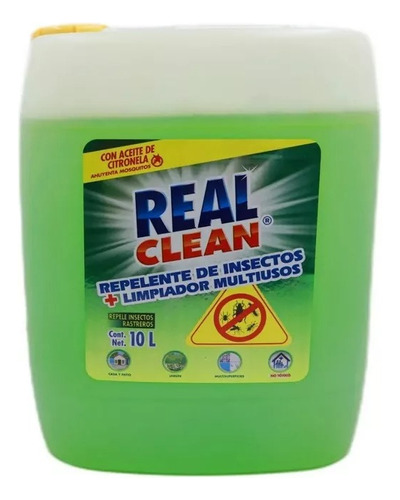 Limpiador Multiusos Real Clean Con Repelente De Insectos 10l