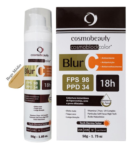 Blur C Fps98 Cor Bege Médio Com Vitamina C Cosmobeauty