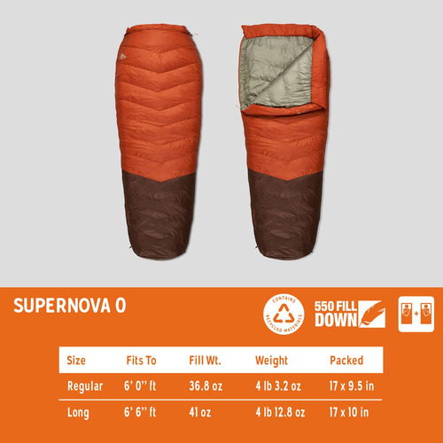 Saco De Dormir De Plumón Compacto Y Ligero 0 Grados