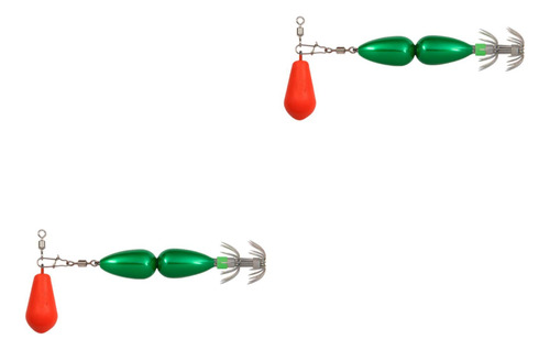 2x Ganchos De Manga De Plantillas De Calamar Verde