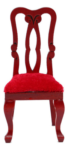 2 Silla De Mesa De Casa De Muñecas De Madera En Soltero