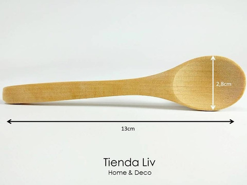 Imagen 4 de 7 de Cuchara De Madera De Bambú X 10