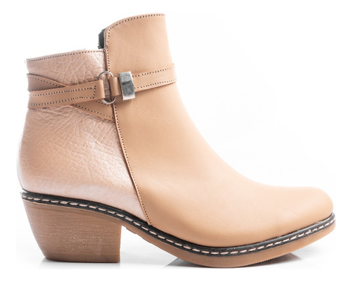 Imagen 9 de 10 de Botinetas Botas Botitas Zapatos Mujer Cuero Taco Fino