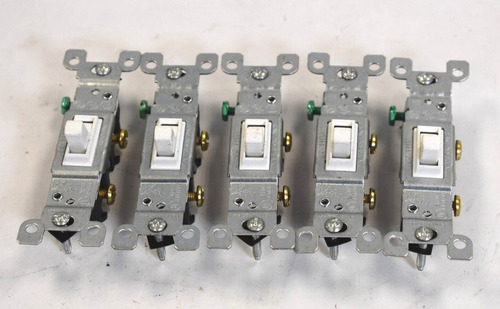 Leviton 1451-2w Single Pole Toggle Switch White 15 A Ccy