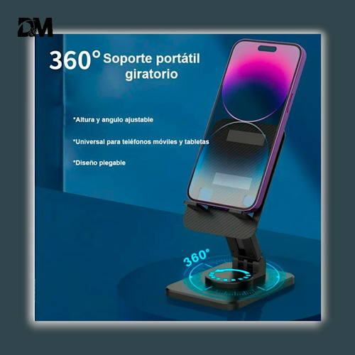 L-308 Soporte Para Celular Giro 360° Ajustable Anti-deslices
