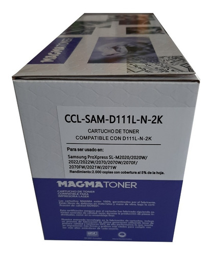 Toner Magma P/samsung D111 / 2020 / 2070 Camaru Ltda 