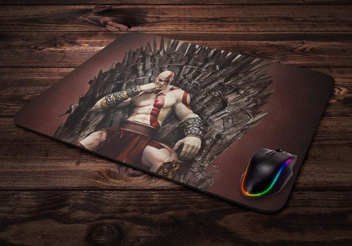 Alfombrilla de ratón Gamer God Of War Kratos Of Thrones