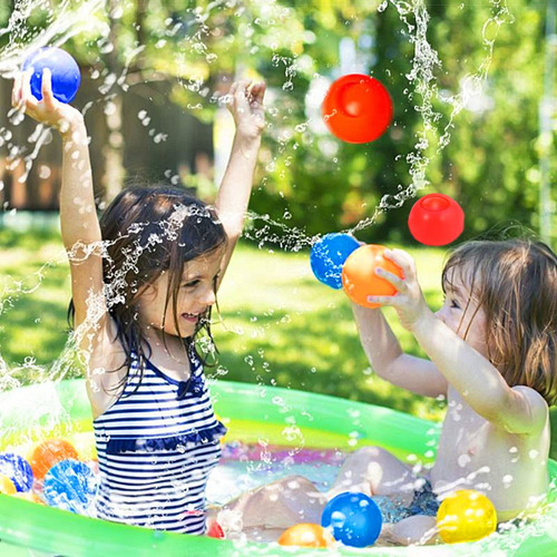 Reutilizable Globos Agua Silicona Bolas Llenado Rápido 24pzs