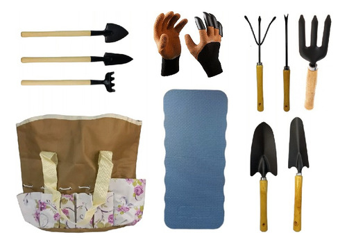 Set De Jardineria Completo Con Bolso Organizador Kit Jardin