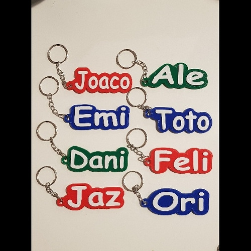 10 Biromes + 10 Llaveros Personalizados Nombre 3d