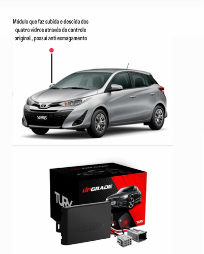 Módulo Subida Vidro Plug Play Toyota Yaris Xl Live 2020 2021