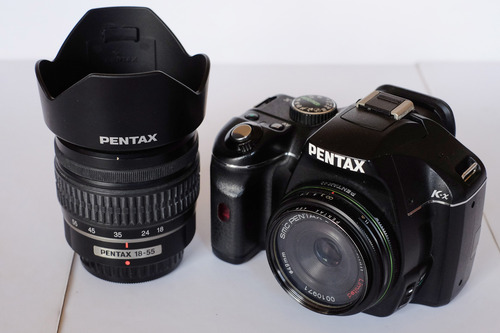 Câmera Dslr Pentax K X Em Ótimo Estado Com 2 Lentes Preto