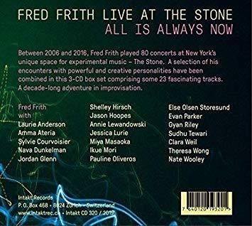 Anderson Laurie / Frith Fred All Is Always Now Import Cd X 3