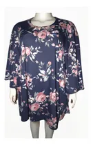 Comprar Blusa Bluson Azul Con Rosas Estampadas Talla 6x \u002F 7x Rue 21