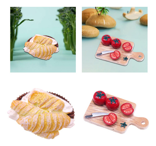 Juego De Comida Para Casa De Muñecas En Miniatura 1:12,