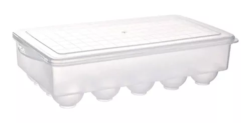  Caja de almacenamiento para huevos, huevera, plástico, color  blanco : Hogar y Cocina