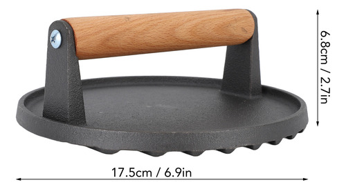 Madera Prensada De Tocino De Hierro Fundido Steak Weight