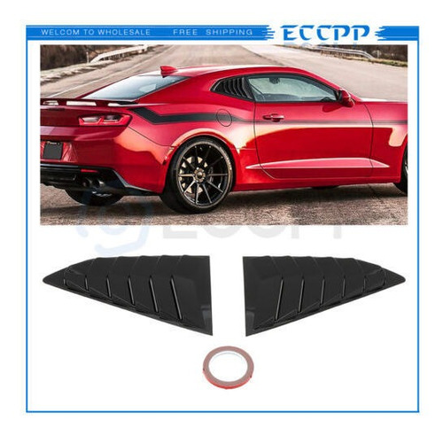 For 2016-2020 Chevy Camaro Side Window Louvers Cover Gl Ecc1