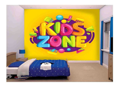 Adesivo De Parede Kids Zone Brinquedoteca M² Azs128