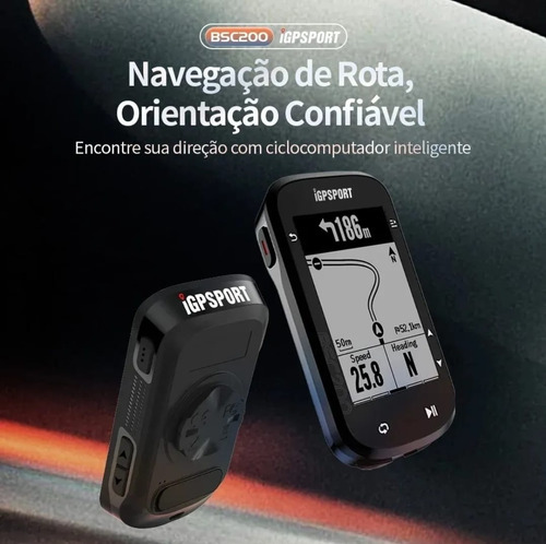 Igpsport Bsc200c Ciclocomputador Tela Lcd De 2.5 - Cod G28 Preto