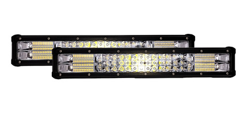 X2 Barra Led Rectangular 32w 84led Luz Blanca