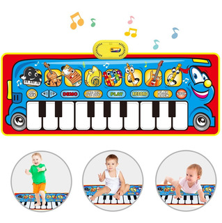 36cm Alfombra Musical para Bebé Estera de Piano Musical con 8 Instrumentos 10 Teclas de Piano Baile Tapete Juguetes para Niños Niñas de 3 a 6 Años 100 BelleStyle Alfombra de Piano 