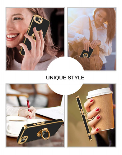 Funda Para iPhone 16e Case Con Magnética Soporte Anillo A Prueba De Golpes Bumper Lindo Titular De Lujo De Diseño