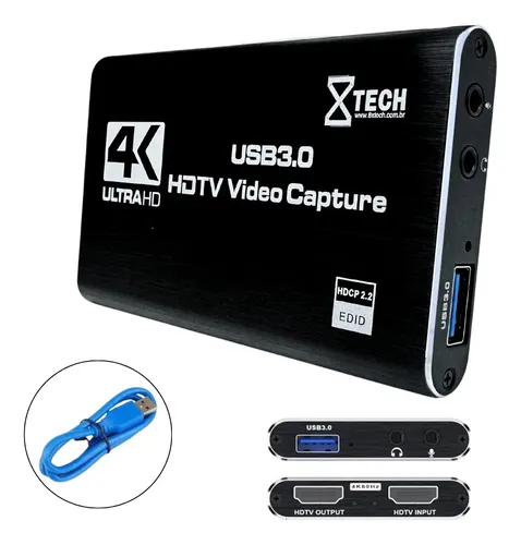 Placa De Captura 4k Usb 3.0 Hd 60 Fps Full Hd 1080p 8x Tech