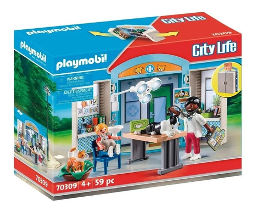 Playmobil Cofre Clinica Veterinaria Mascotas 70309 City Life