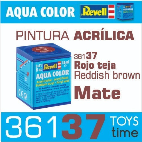 Pintura Revell Acrílica Mate Color 361 37 Rojo Teja