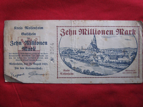 Alemania - Meisenheim 10 Millones De Marcos 1923
