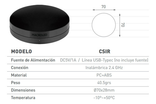 Controlador Smart Infrarrojo Universal Conexión Usb 5v 1a