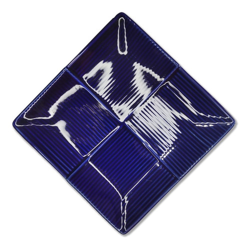 Plato Ganesh Porcelana Azul 15x15cms